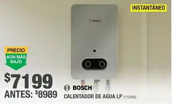 Bosch calentador de agua lp