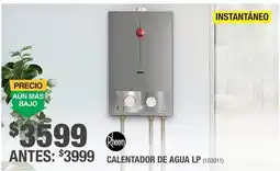 The Home Depot Rheem calentador de agua lp oferta