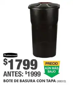 The Home Depot Rubbermaid bote de basura con tapa oferta