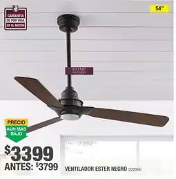 The Home Depot Home Decorators Collection Ventilador Ester Negro oferta