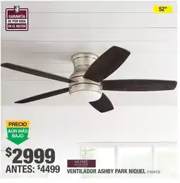 The Home Depot Home Decorators Collection Ventilador Ashby Park Niquel oferta
