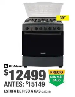 The Home Depot Koblenz estufa de piso a gas oferta