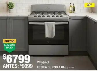 The Home Depot Whirlpool estufa de piso a gas oferta