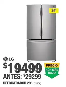 The Home Depot LG refrigerador 29' oferta