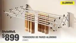 The Home Depot StyleWell. Tendedero de pared aluminio oferta