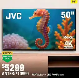 The Home Depot Jvc pantalla 4k uhd roku oferta