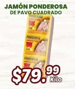 Guajardo Ponderosa jamón de pavo cuadrado oferta