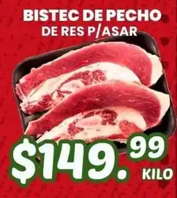 Guajardo Bistec de pecho de res p/asar oferta
