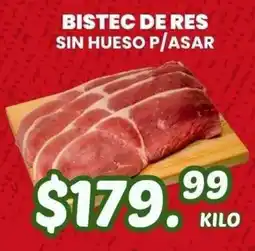 Guajardo Bistec de res sin hueso p/asar oferta