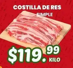 Guajardo costilla de res simple oferta