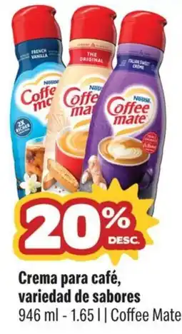 Smart & Final Coffee Mate Crema para café, variedad de sabores oferta