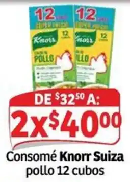 Soriana Mercado Knorr suiza consomé pollo 12 cubos oferta