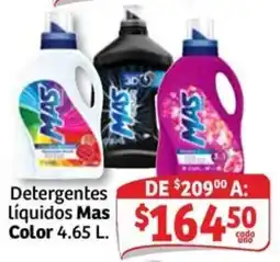 Soriana Mercado Detergentes Líquidos Mas Color oferta