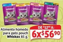Soriana Mercado Whiskas alimento húmedo para gato pouch oferta
