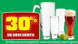 Soriana Mercado tarros tequileros, vasos cerveceros y vasos a granel oferta