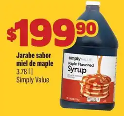 Smart & Final Simply Value Jarabe sabor miel de maple oferta