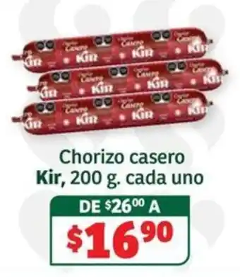 Soriana Súper Kir Chorizo casero oferta