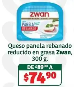 Soriana Súper Zwan queso panela rebanado reducido en grasa oferta