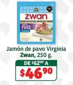 Soriana Súper Zwan jamón de pavo Virginia oferta