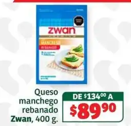 Soriana Súper Zwan queso manchego rebanado oferta