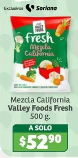 Soriana Súper Valley Foods Fresh Mezcla California oferta