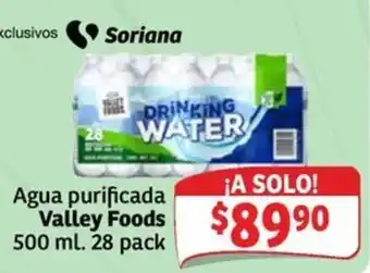 Soriana Mercado Valley Foods Agua purificada oferta