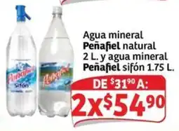 Soriana Mercado Penafiel agua mineral natural y agua mineral sifón oferta