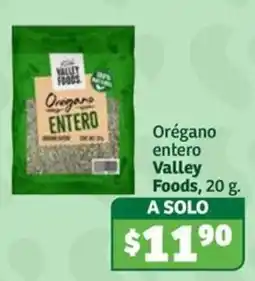 Soriana Súper Valley Foods Orégano entero oferta