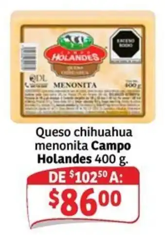 Soriana Mercado Holandes Queso chihuahua menonita Campo oferta