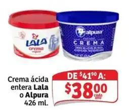 Soriana Mercado Lala o Alpura crema oferta