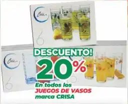 Super Gutiérrez juegos de vasos marca crisa oferta