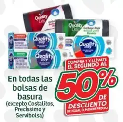 Soriana Súper Quality Day bolsas de basura oferta