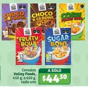 Soriana Súper Valley Foods Cereales oferta