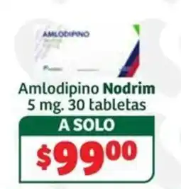 Soriana Súper Amlodipino Nodrim oferta