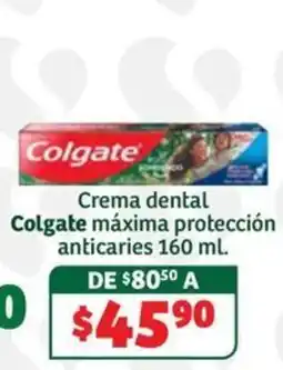 Soriana Súper Colgate crema dental máxima protección anticaries oferta
