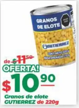 Super Gutiérrez Gutierrez granos de elote oferta