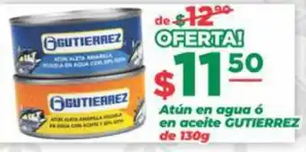 Super Gutiérrez Atún en agua ó en aceite GUTIERREZ oferta