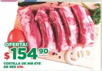 Super Gutiérrez costilla de rib eye de res oferta