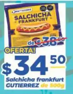 Super Gutiérrez Gutierrez salchicha frankfurt oferta