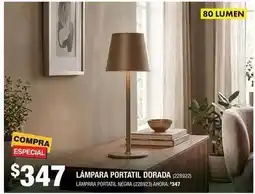 The Home Depot Lámpara portátil dorada (228923) lámpara portátil negra (228923) oferta