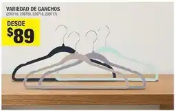 The Home Depot Variedad de ganchos (239716, 239720, 239718, 239717) oferta