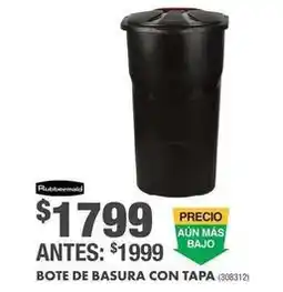 The Home Depot Rubbermaid - bote de basura con tapa (308312) oferta