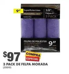 The Home Depot 3 pack de felpa morada (209040) oferta