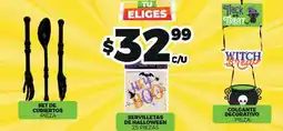 Merco Set de cuniertos, servilletas de halloween, colgante decorativo oferta