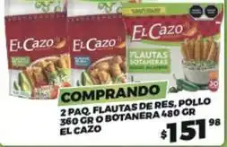 Merco El cazo - flautas de res, pollo o botanera oferta