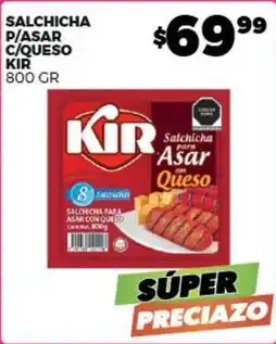 Merco Kir - salchicha p/asar c/queso oferta