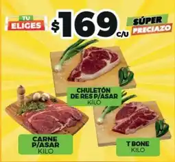 Merco Chuleton de res p/ asar, carne p/ asar, t bone oferta