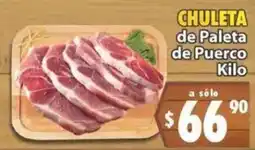 Casa Ley Chuleta de Paleta de Puerco oferta