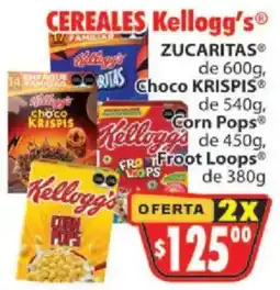 Casa Ley Cereales Kellogg's Zucaritas Choco Krispis Corn Pops Froot Loops oferta