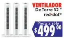 Casa Ley red-dot Ventilador De Torre 32" oferta